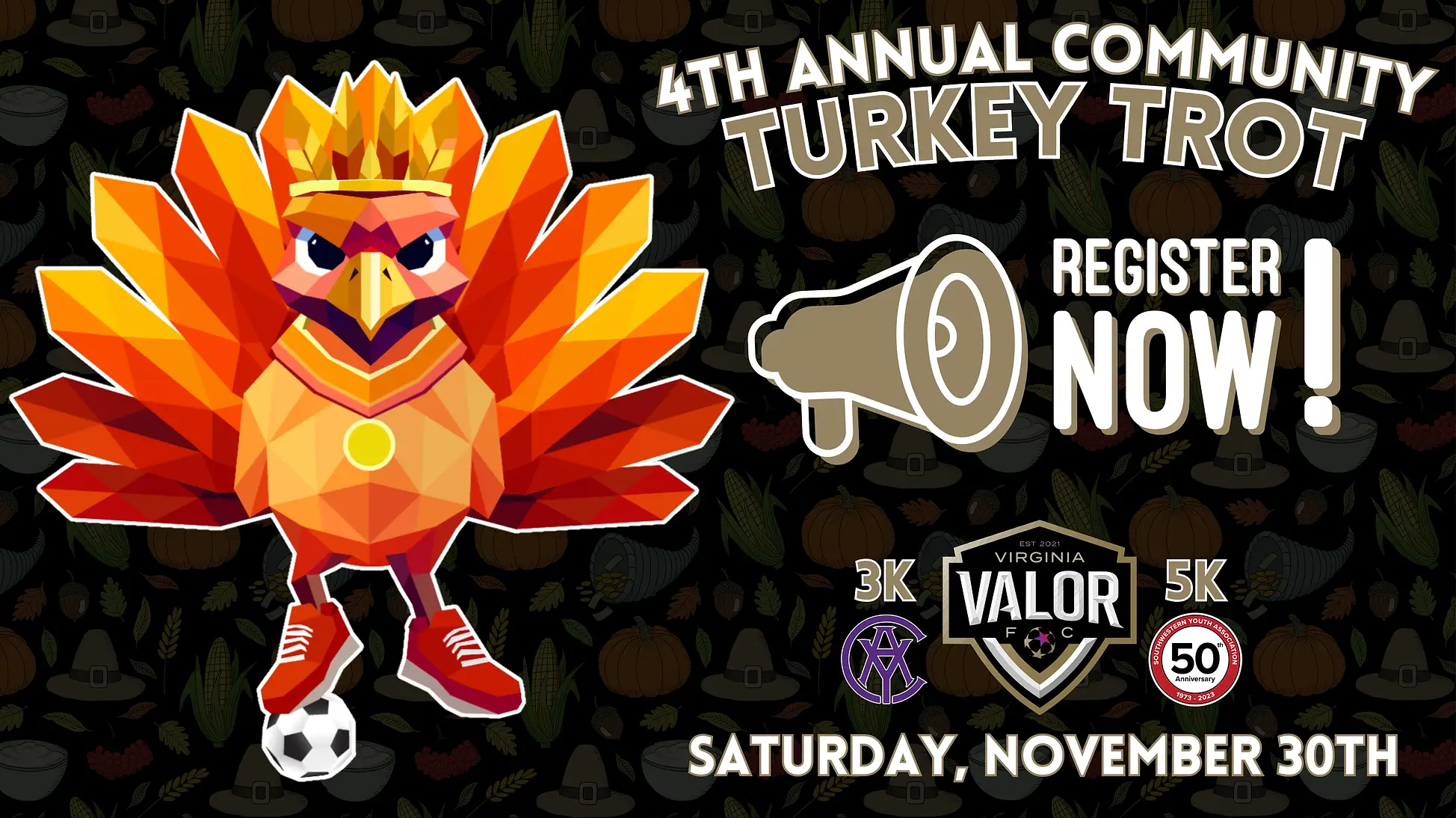 4th annual community turkey trot register now e-banner