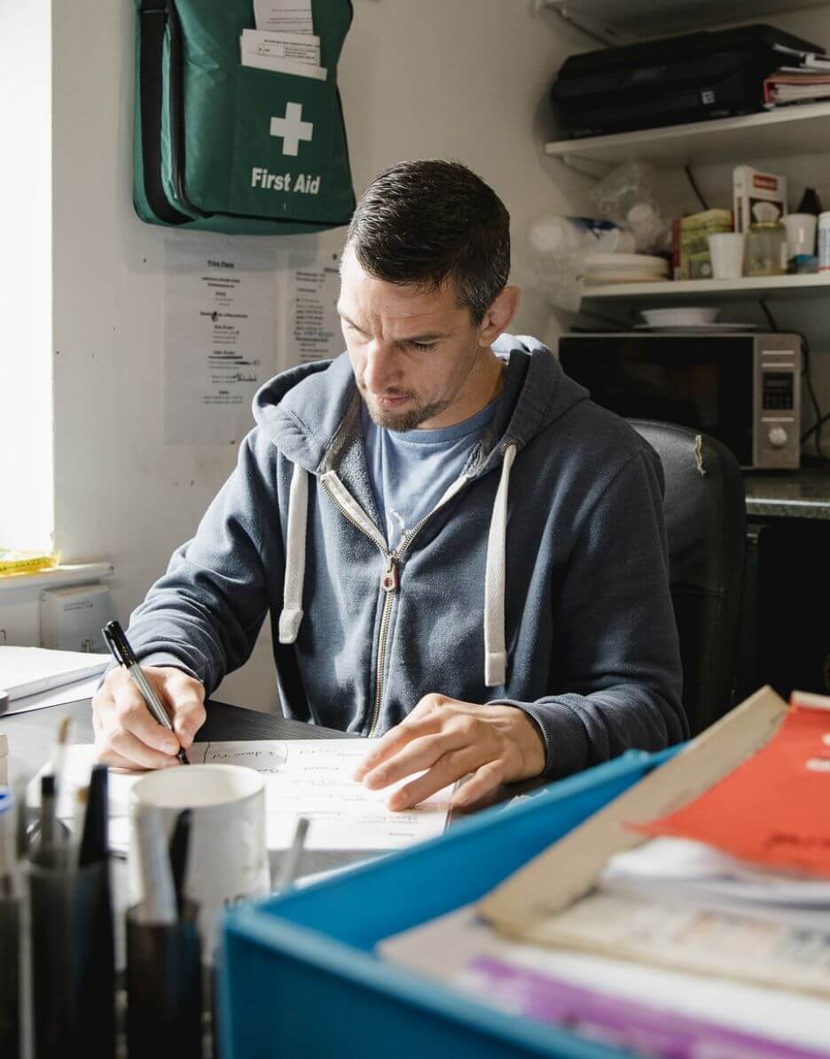 coach working in their office