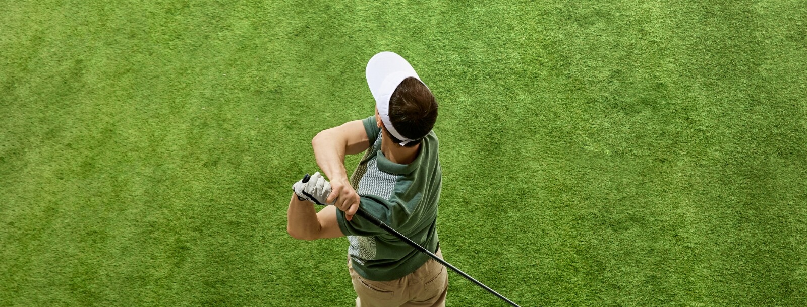 man playing golf