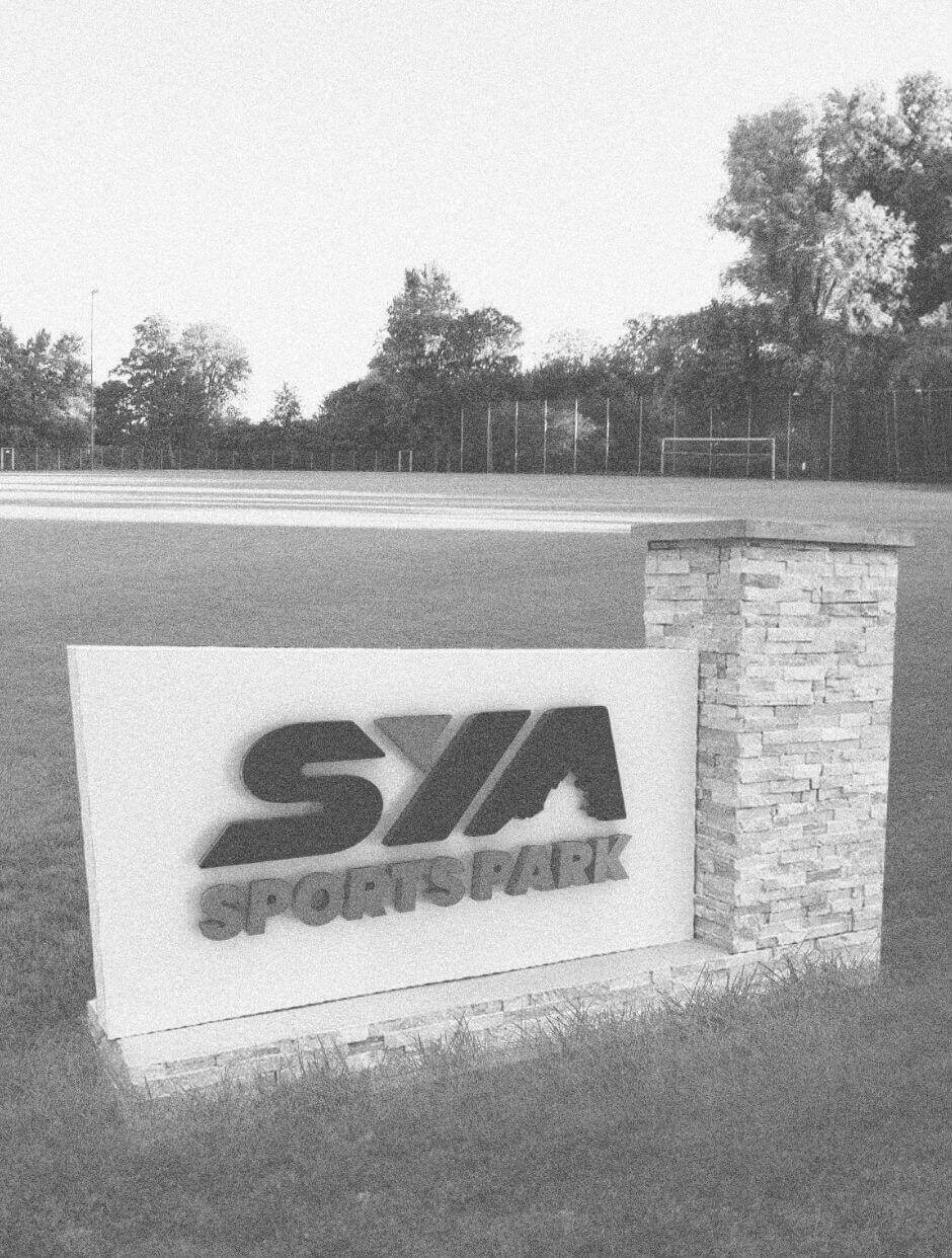 SYA sports park enterance sign