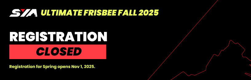 Ultimate Frisbee Registration is Closed for Fall 2025